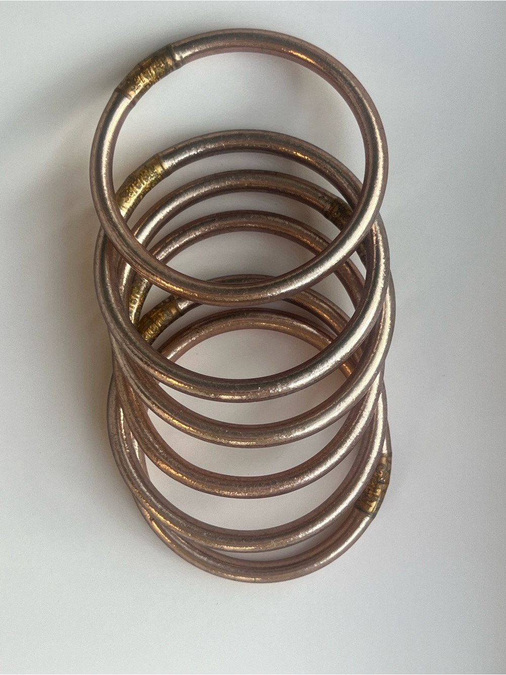 BuDha Girl bangles. Rose Gold set of 6-YOUTH Size large